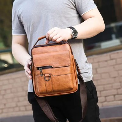 sac à bandoulière kaki unique homme 
