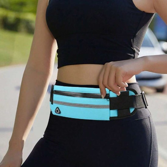 sac banane bleu fermé